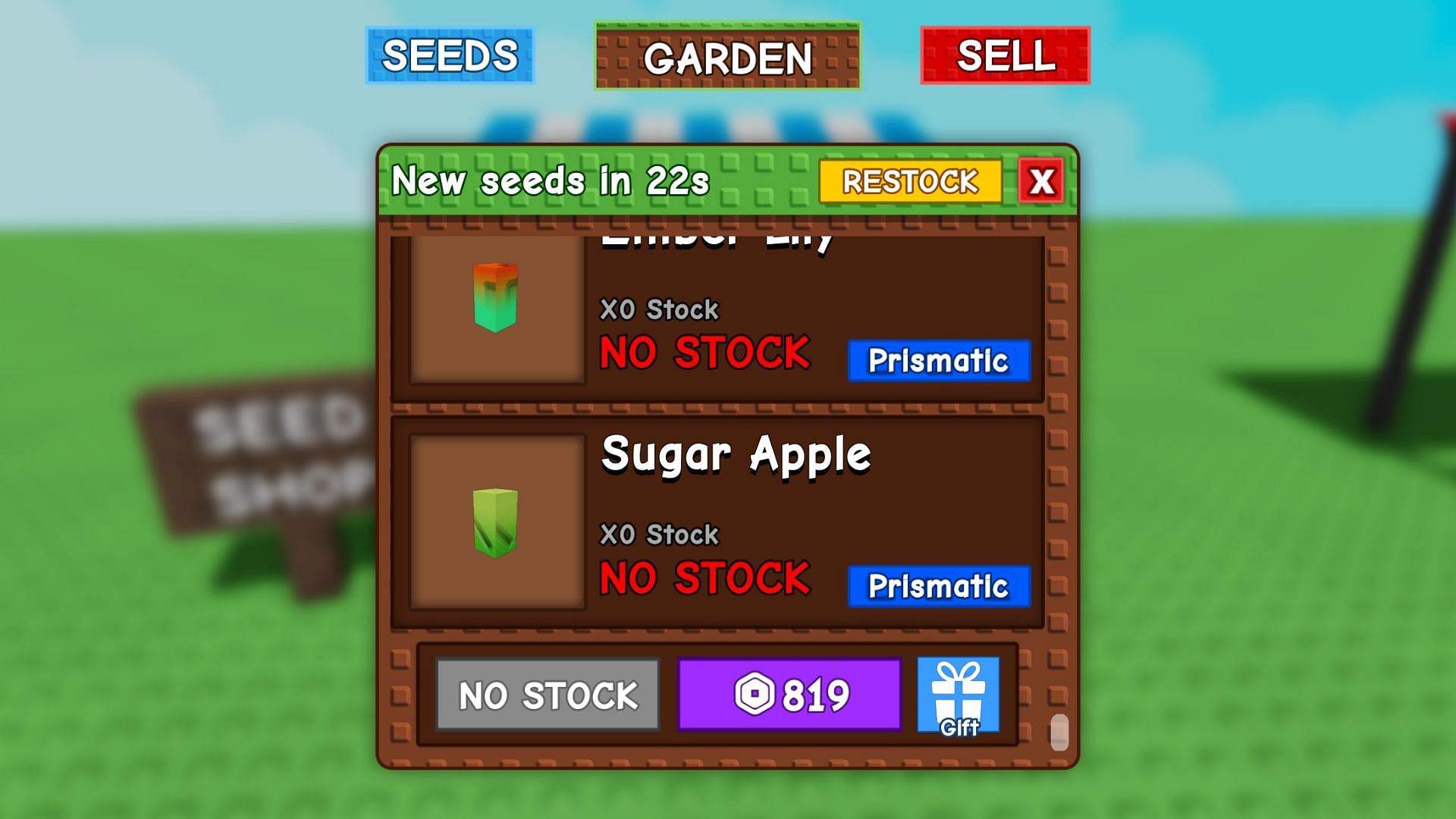 Sugar Apple is one of the latest seeds in Grow a Garden (Image via Roblox)
